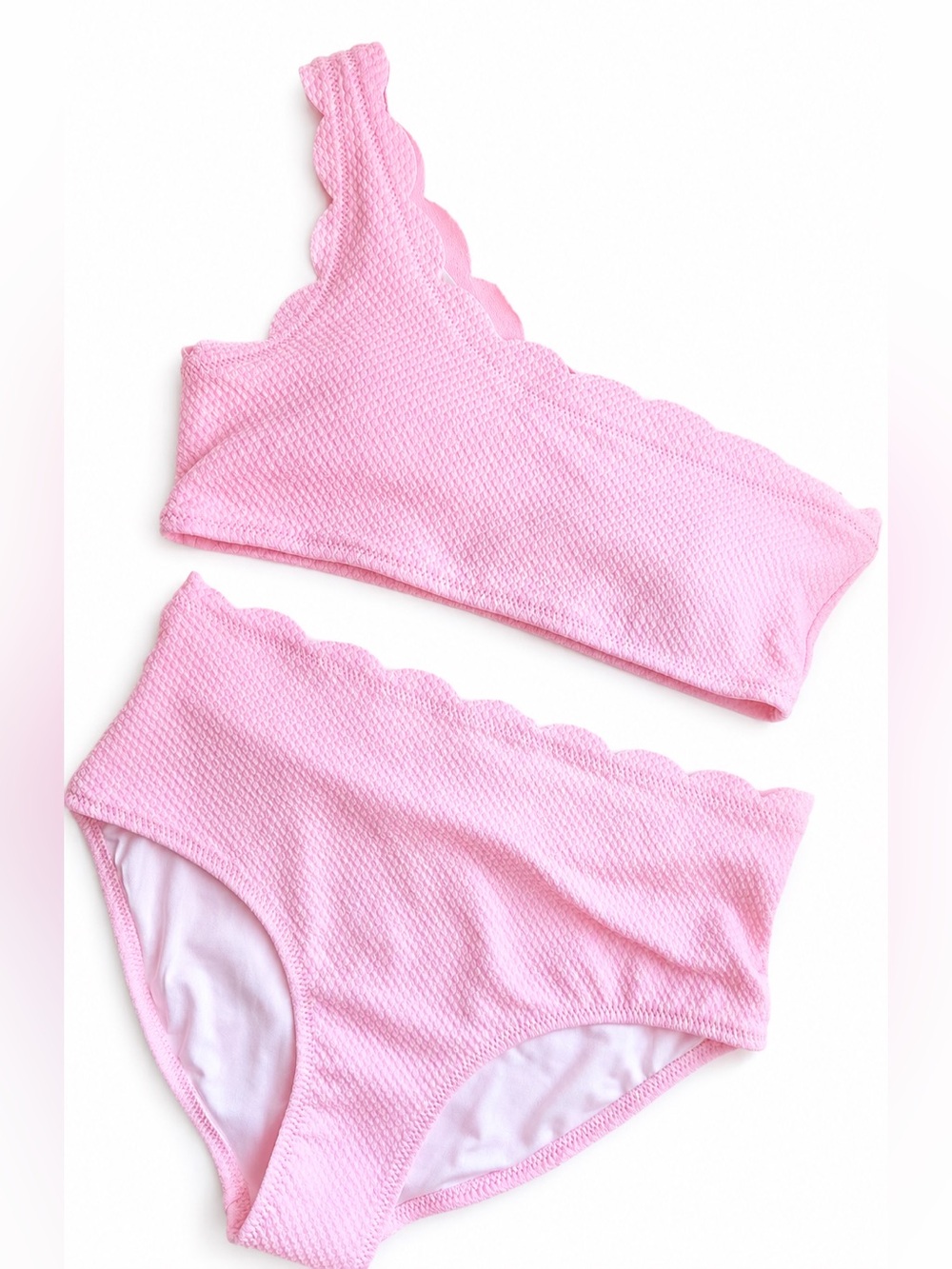 Old Navy Girls Pink Scalloped shoulder Bikini Swim Set Size XL 14-16 NEW